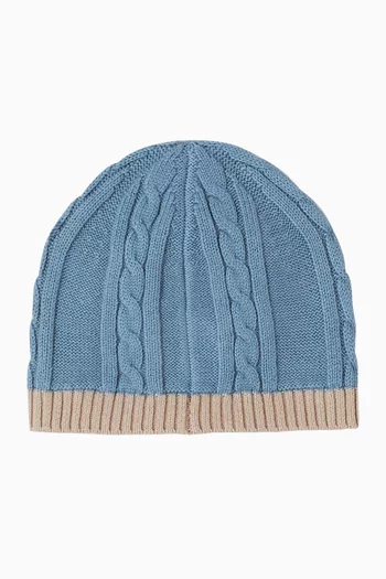Beanie Hat in Knitted Cotton