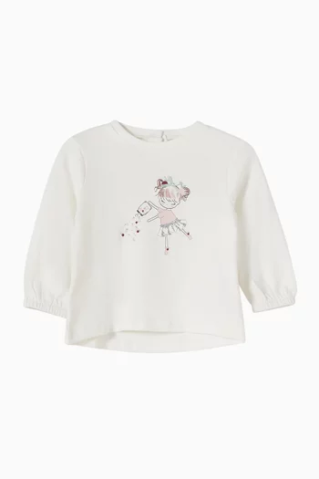 Printed T-shirt in Cotton