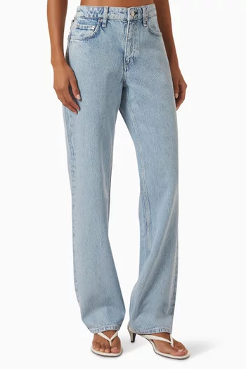 Harlow Low-rise Straight Jeans in Denim