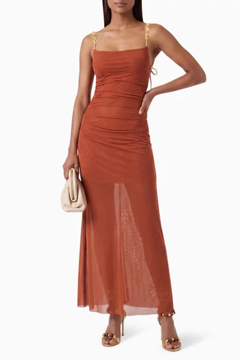 Rumi Low-back Dress in Tulle