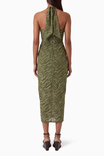 Marilyn Halterneck Dress in Cotton Blend