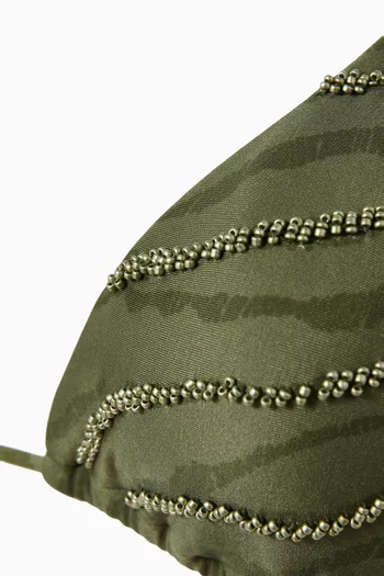 Mina Embellished Bikini Top