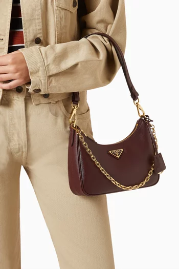 Mini Re-Edition Bag in Saffiano Leather