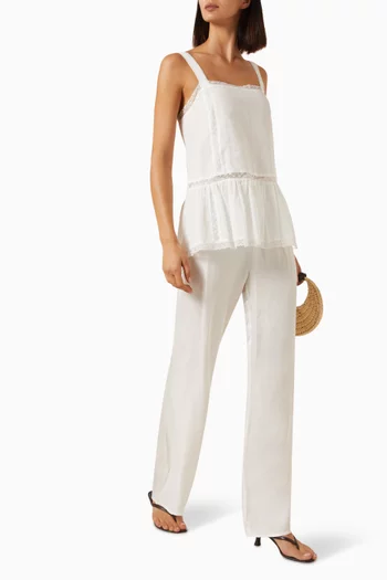Addie Drawstring Pants in Cupro