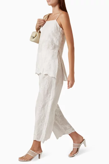 Cordelia Embroidered Cami Top in Ramie