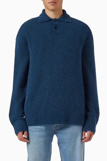 Alpine Knit Polo in Alpaca Blend