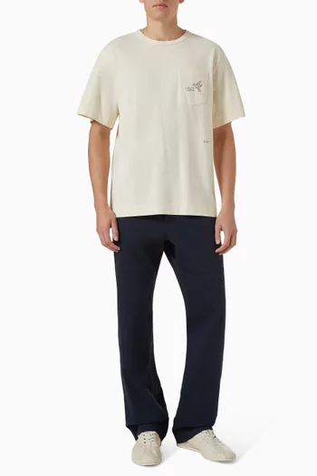 Moss Herringbone Painter Pants in Organic-cotton