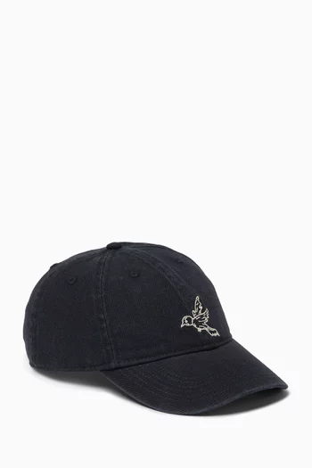 Bird Washed Herringbone Cap in Organic Cotton
