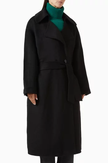 Issen Trench Coat in Wool