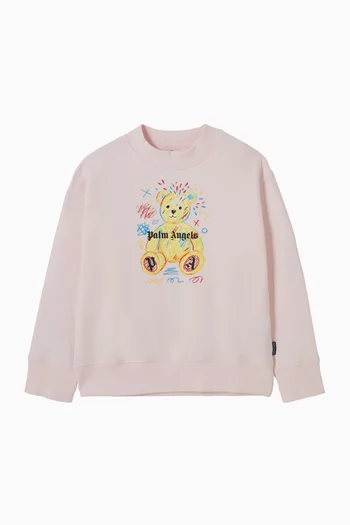Teddy Graphic Sweatshirt in Cotton