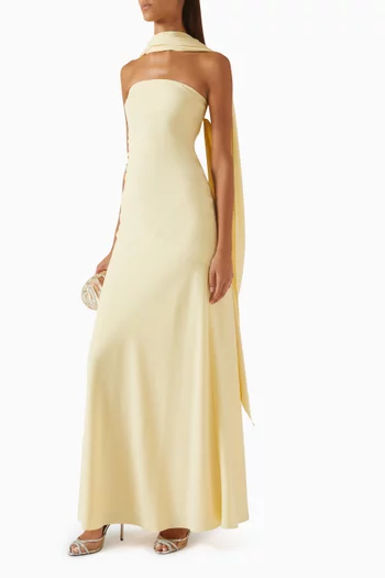 Charly Maxi Dress in Matte Satin
