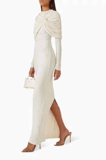 Evessa Gathered Dress in Jersey