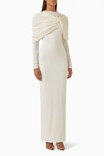 Evessa Gathered Dress in Jersey