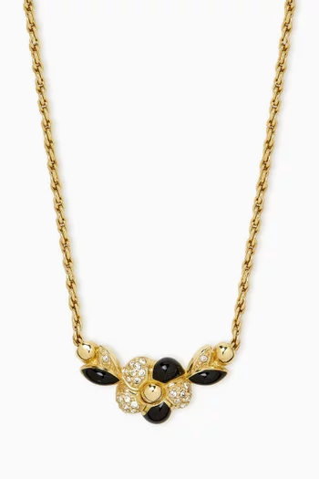 1980s Swarovski Crystal Necklace in Gold-plated Metal