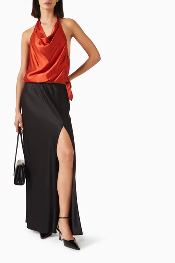 Jony Cowl-neck Top in Silk
