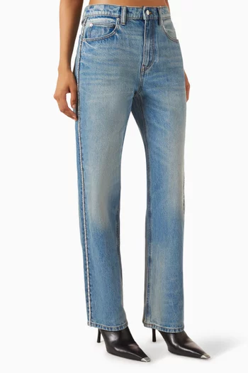 Embellished Straight-leg Jeans