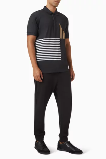 Paddy Striped Polo T-shirt in Jersey