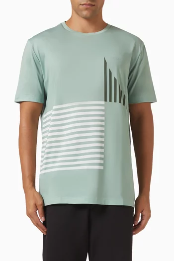 Striped T-shirt in Jersey