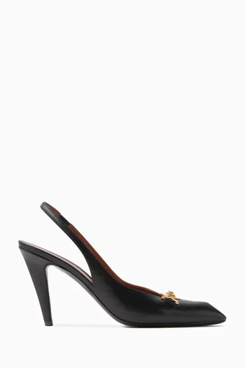 Slingback 90 Pumps in Leather