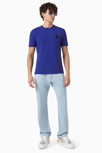 Medusa-patch T-shirt in Stretch Cotton-jersey