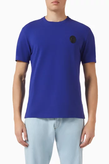 Medusa-patch T-shirt in Stretch Cotton-jersey