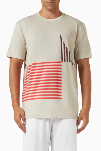 Striped T-shirt in Jersey