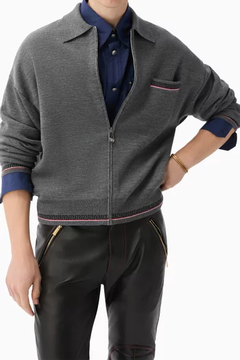 Greca-tipped Sweater in Knit