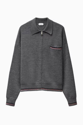 Greca-tipped Sweater in Knit