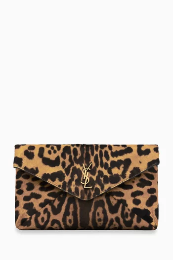 Cassandre Large Envelope Pouch in Pony Hair Leather