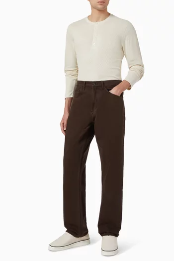 Relaxed Straight Jeans in Authentic Rigid Denim