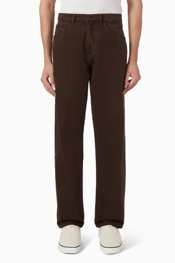 Relaxed Straight Jeans in Authentic Rigid Denim