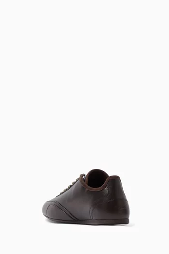 Lace-up Sneakers in Leather