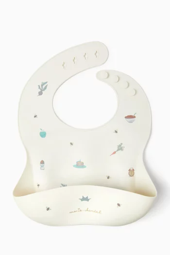 Manners Begin at Breakfast Bib & Placemat Set in Silicone