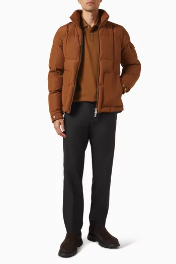 Dravenis Hooded Mid-length Down Jacket