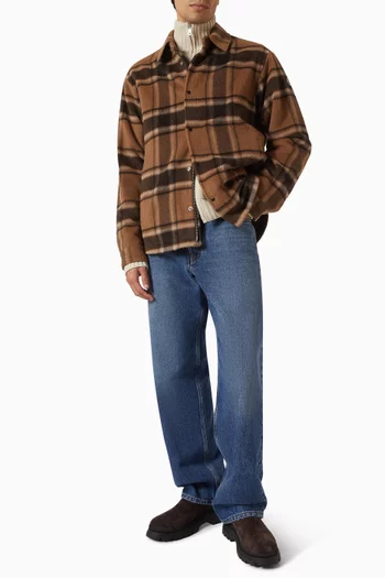 Checked Shirt in Knit