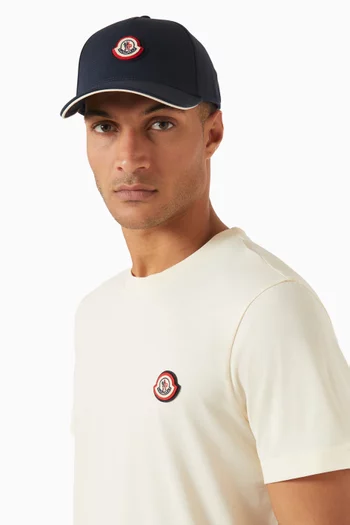 Embroidered Logo Baseball Cap in Cotton