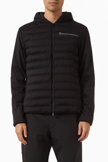 Zip-up Padded Cardigan in Knit