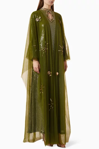 Sequin-embellished Abaya