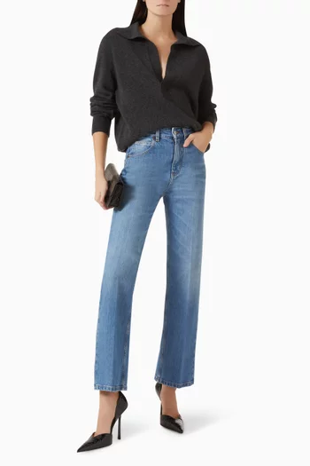Julia Straight-leg Jeans in Stretch Denim