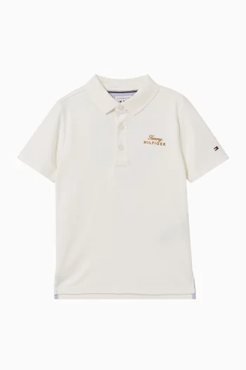 Logo Polo Shirt in Cotton