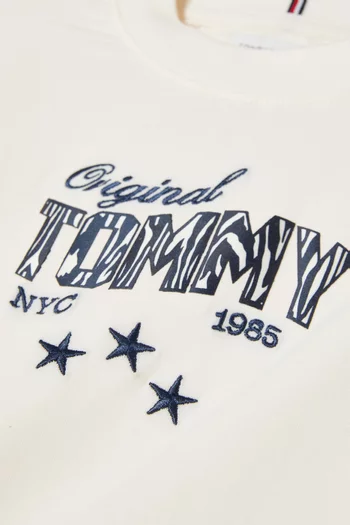 Star Logo Peached T-Shirt in Cotton