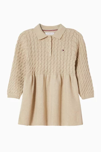 Cable-knit Polo Dress
