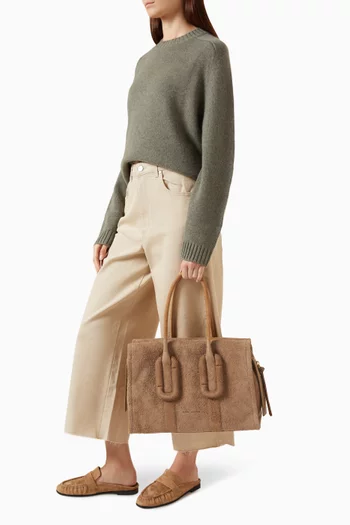The Babe City Tote Bag in Felted Suede