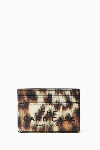 The Leopard-print Card Case in Leather