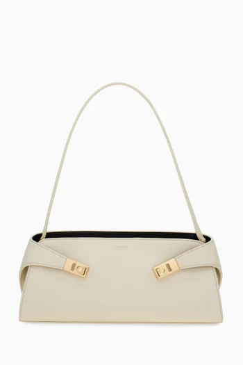 Hug East-West Shoulder Bag in Leather