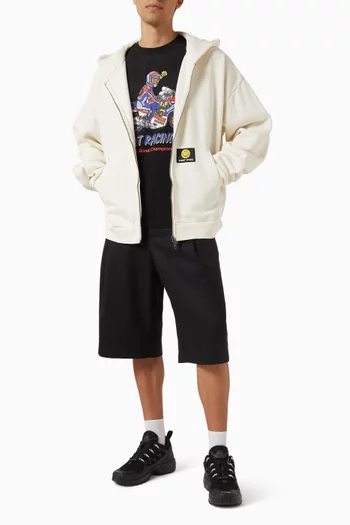 Smiley Core Zip Hoodie in Cotton