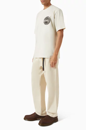 Loose Tapered Ridge Pants in Organic Cotton Twill