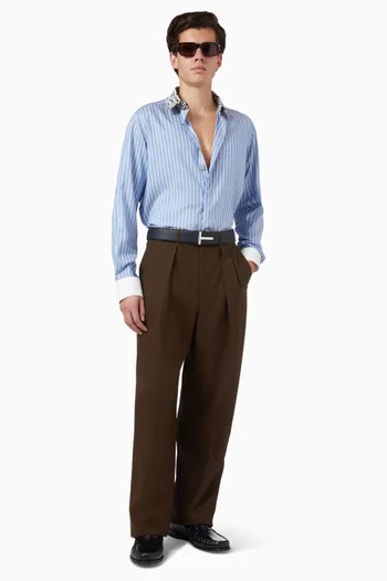 Track Stripe Classic Fit Shirt in Silk