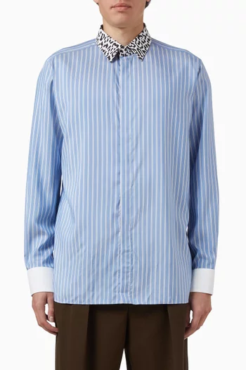 Track Stripe Classic Fit Shirt in Silk