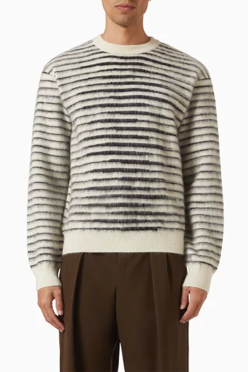 Crewneck Sweater in Brushed Mohair